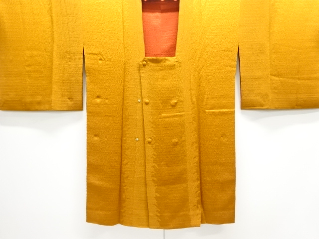 JAPANESE KIMONO / MICHIYUKI COAT / REVERSIBLE / WOVEN LEAF